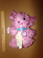 MOOSE Scruff A Luvs Pink White BUNNY Rabbit Glitter Ears 9" Fuzzy Plush