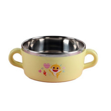 Baby Shark Pinkfong Non-Slip Bowl Stainless Steel Korea YL For Baby Kids