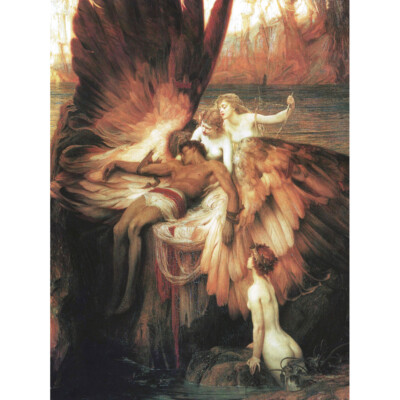 James trauert um Ikarus Mythos griechische Flügel Gemälde Leinwand Kunstdruck Poster
