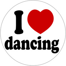 I Love Dancing - 10 Pack Circle Stickers 3" x 3" - Dance Dancer
