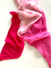 Silk Chiffon Double-layer Rectangle  Scarf, Pointed Ends. Beautiful!