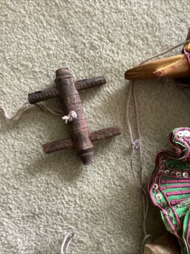 VTG Thai Burmese Marionette Handmade/Hand Sewn Traditional Dress Wood Puppet - Picture 4 of 6