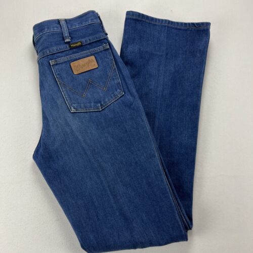 VTG 80s Wrangler 945 Cowboy Cut Jeans Sz 31 Long IDEAL Zipper Single Stitch Cuff