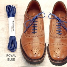 ROYAL BLUE Waxed Cotton SHOELACES Laces any qty  one ship chg Allen Edmonds