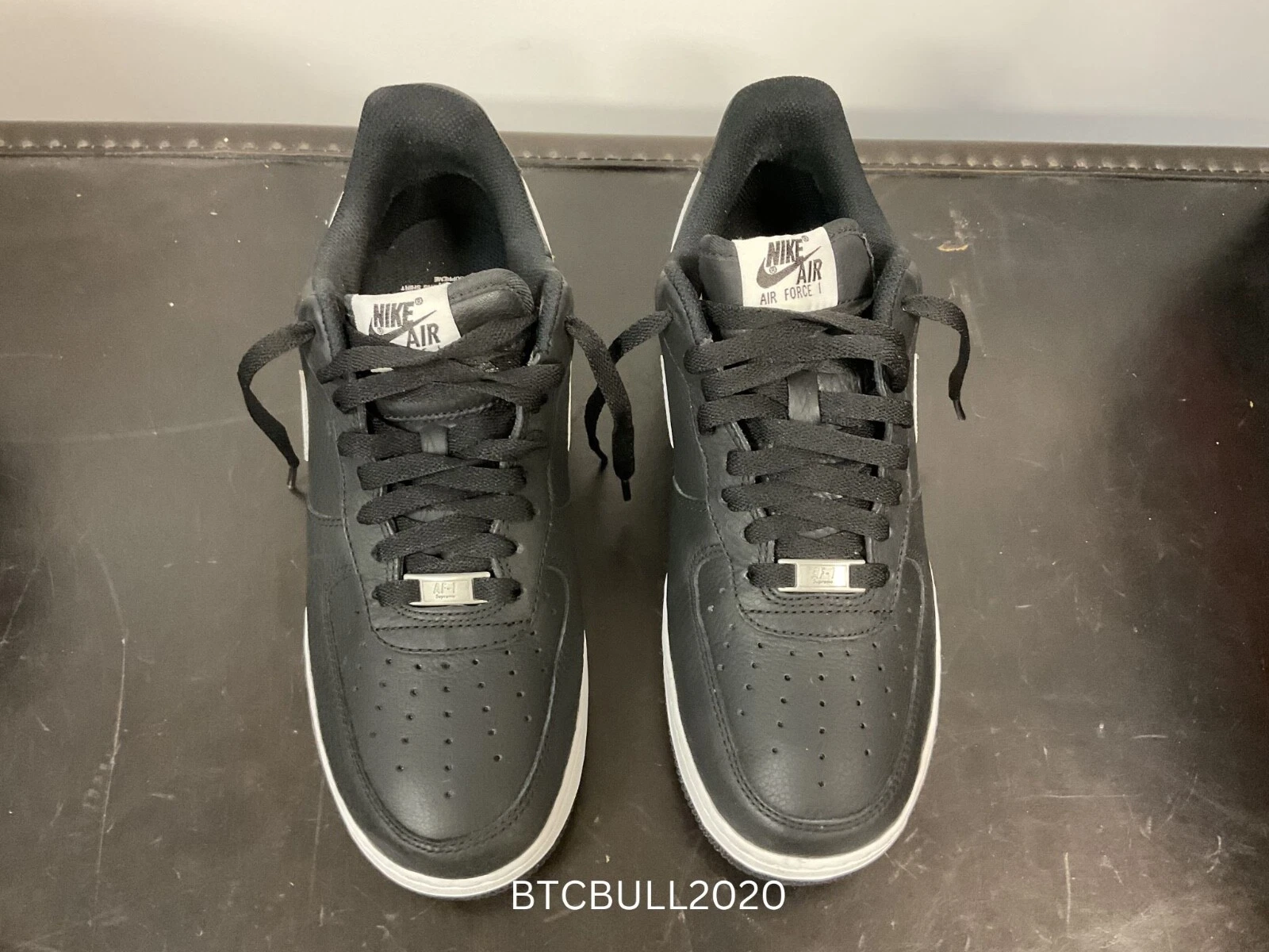 Taille 8,5   CHEMISE Nike Supreme x Comme des Garçons x Air Force 1 basse noire