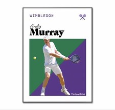 Wimbledon Tennis Poster, Andy Murray, Center Court Print, Grandslam Tennis
