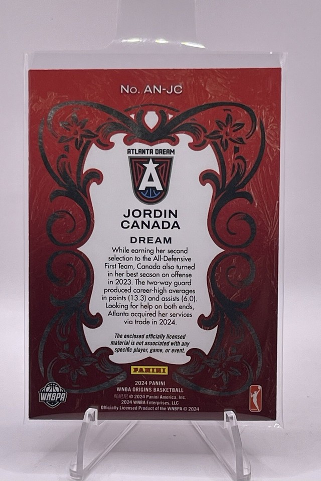2023 Panini Origins WNBA Art Nouveau Memorabilia ANJCN Jordin