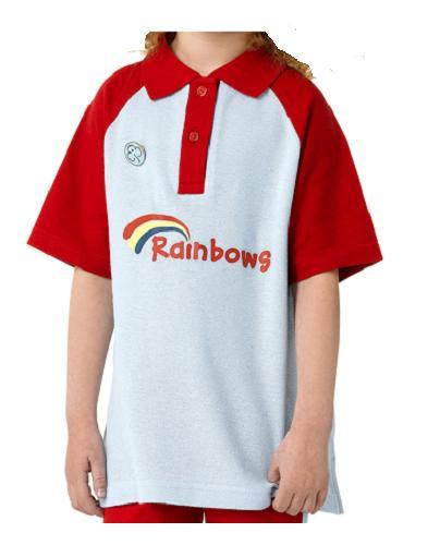 RAINBOW POLO SHIRT TOP XS S M L 
