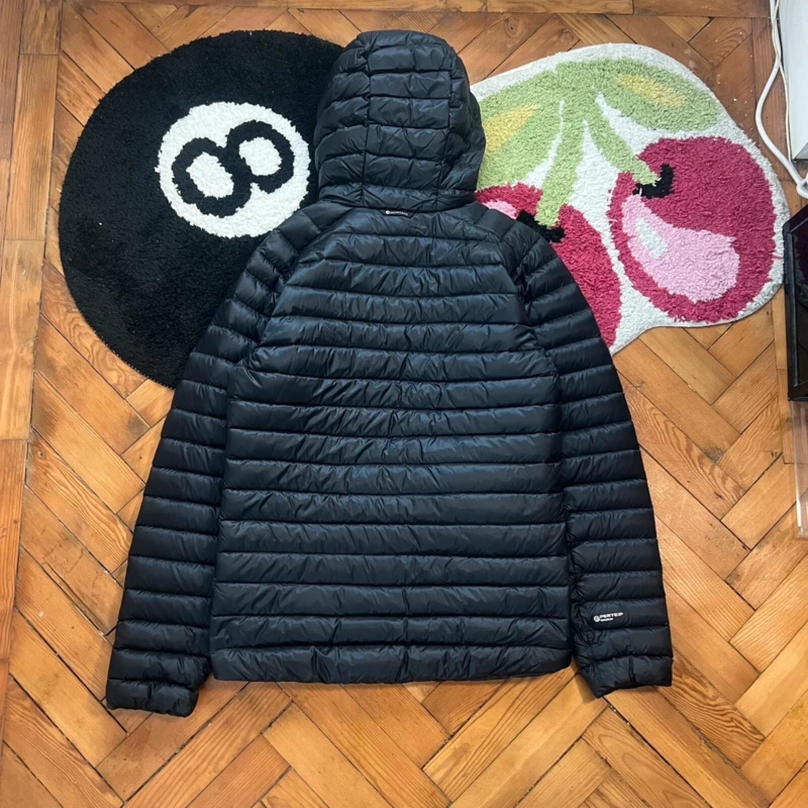 Montane Anti-Freeze Mens Down Jacket Black Hooded Puffer Pertex Quantum Small image 5