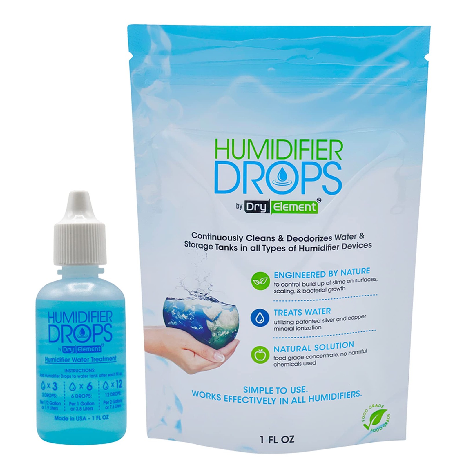 The Original Humidifier Drops - Premium Food 1 Fl Oz (Pack of 1), Light Blue