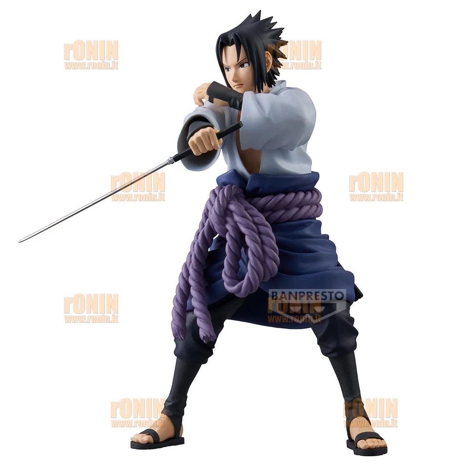 SASUKE UCHIHA - GRANDISTA - NARUTO BANPRESTO FIGURE NEW & SEALED 24 cm - Immagine 4 di 4