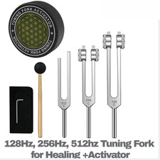 Tuning Forks Set 128Hz 256Hz 512Hz  Activator for Healing Sound Therapy