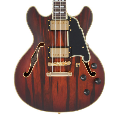 D'angelico Deluxe Mini DC w/ Stop-Bar Tailpiece - Satin Brown Burst - B-Stock