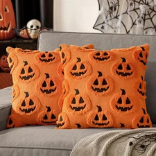 MIULEE Fall Halloween Throw Pillow Covers 18X18 Decorative Pumpkin Pattern Pillo