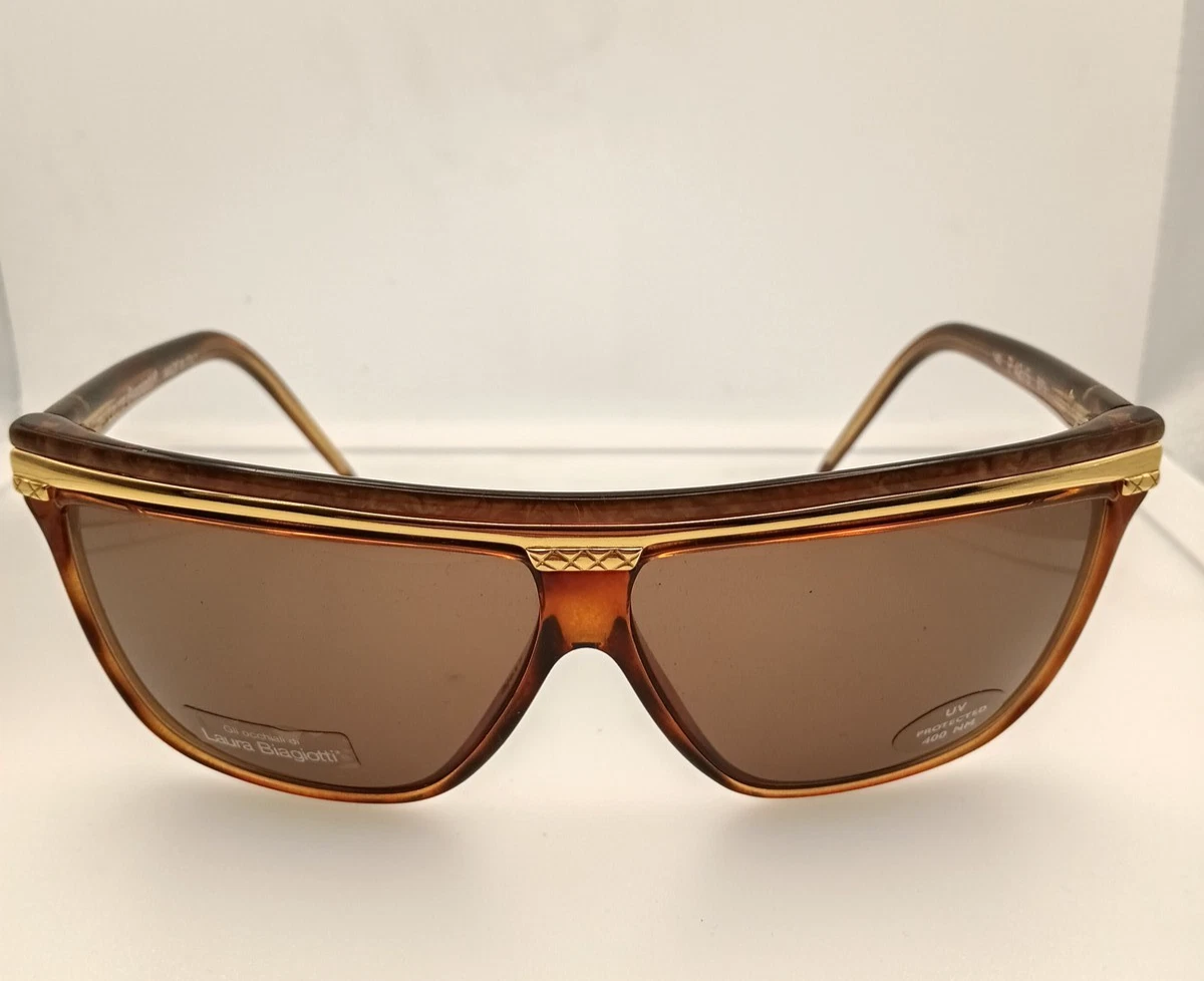 LAURA BIAGIOTTI Brown Tortoise Gold Sunglasses 51-22 Made‎ in Italy + Coach Case Laura Biagiotti Sunglasses products for sale | eBay main image 3