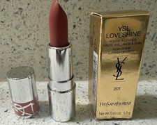 YSL Loveshine High Shine Caring Lipstick 201 ROSEWOOD BLUSH Mini .04 oz/1.3g NIB