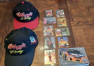 Lot TERRY LABONTE NASCAR Memorabilia Hats, Signed XMAS Card, Cards, Press Passes