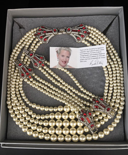 Heidi Daus "Age of Elegance" Faux Pearl Necklace & 2 Bracelets Set Convertible