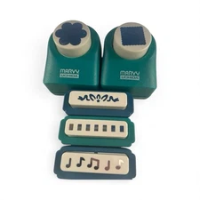 Marvy Uchida Paper Punch Lot – Flower, Square + Music & Border Craft Tools Set