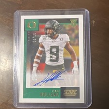 Panini 2021 Chronicles Score Rookie Autographs Jevon Holland Gold /10 Oregon