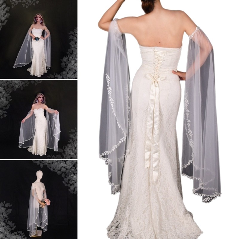 formal dress arm cover Tight Prom Dress with Long Cape Sleeves main image 0