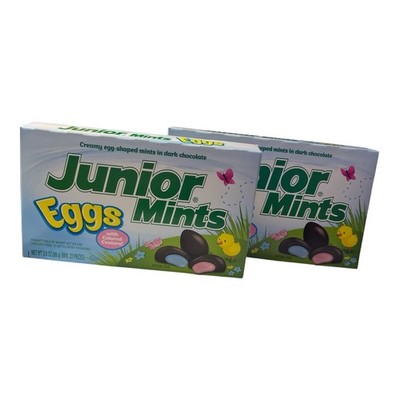 Lot of 2 Creamy Dark Chocolate Egg Shaped Mints 3.5 oz Limited Edition
