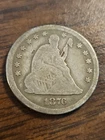 1876 Liberty Seated Silver Quarter Dollar