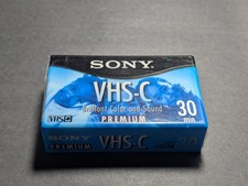 Vintage Sony VHS-C Premium Recording Tape TC-30VHGL 30 Min Factory Sealed NOS