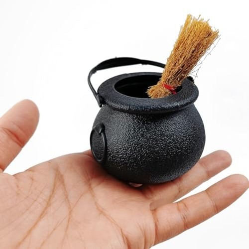 24PCS Mini Cauldrons and Witch Brooms Set for Halloween For Kids Parties - Picture 8 of 12