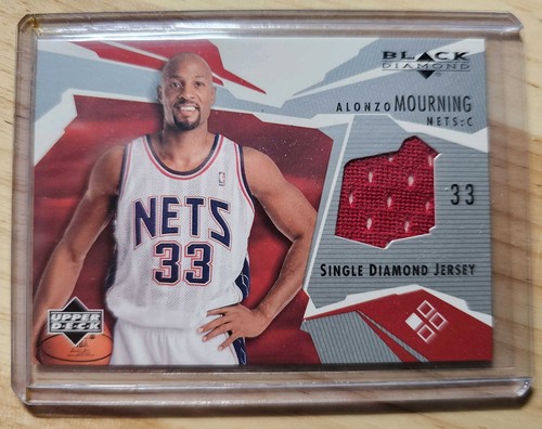 Alonzo Mourning Jersey Game Used Relic 2003 UD Black Diamond BD-MO