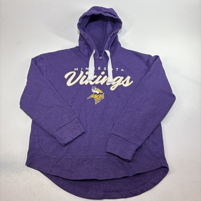 Minnesota Vikings Hoodie Womens Med Purple Logo NFL Pullover Sweatshirt Fanatics