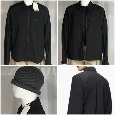 Rains Large Mito Overshirt Lightweight Breathable Jacket Zip Up Black New NWT