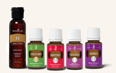 Winter-Set  YOUNG LIVING  LAVENDER STRESS AWAY PALMAROSA GRAPEFRUIT je 15 ml neu