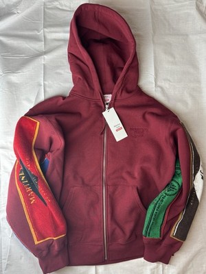 Supreme Martine Rose Towel Cardinal Zip Up Hoodie