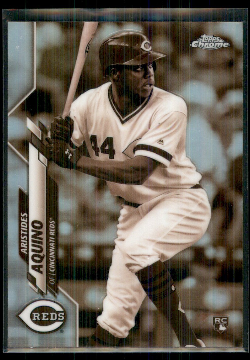 2020 Topps Chrome Sephia Refractor Aristides Aquino RC Cincinnati Reds #111