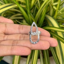 Handmade 925 Sterling Silver Double Snake Ring Boho Gothic Serpent Jewelry