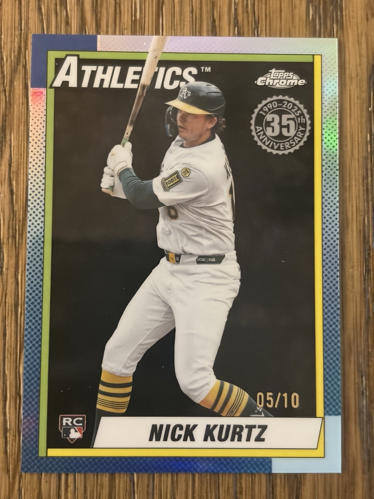2025 Topps Chrome Update Nick Kurtz RC 1990 Black /10 35th Anniversary SP 🔥🔥🔥