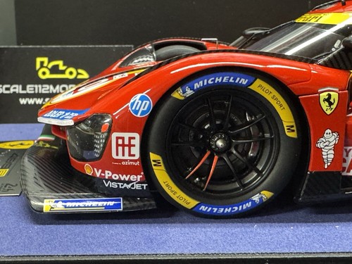Ferrari 499P AF Corse #53 Le Mans 2024 Model Car w/ Display Case 1/18 Looksmart - Picture 5 of 9