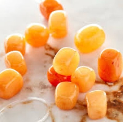 Orange Jade Nugget Beads - 14mm by Bead Landing