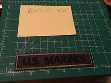 US Marine ROCKER STYLE IRON-ON / SEW-ON EMBROIDERED PATCH 5 " X 1"