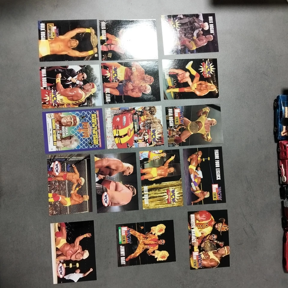 1995 WCW Cardz Main Event Wrestling Hulk Hogan raro edición limitada M/NM + promociones Foto 2 de 4