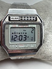 Vintage Men's Seiko Alba Voice Alarm Y823-5000 Digital Quartz Watch New Battery