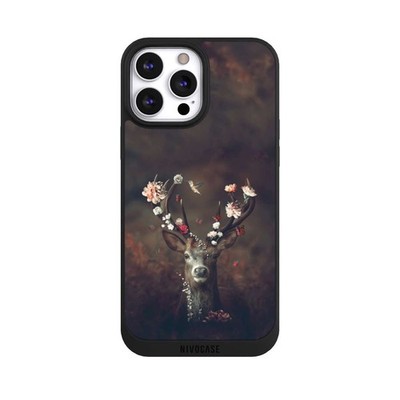 Handyhülle für Apple iPhone 13 Pro Max Blumen Rehe Rentier