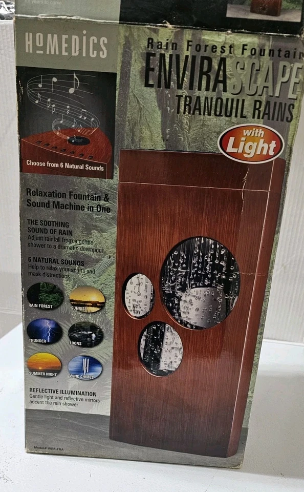 Homedics Envirascape Rain Forest Fountain Soothing Rain Sound Machine WRF-TRA - Image 3 of 4