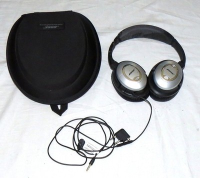 Bose Quiet Comfort 15 Headphones with Case and Cables As Is