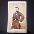 New York Civil War Officer With NY Belt Buckle Itasca CDV Photograph