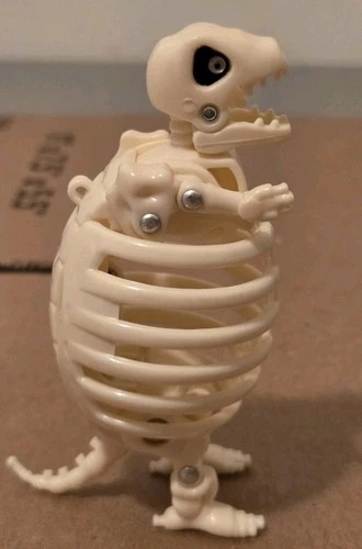 1987 Bandai Tamagoras Meteorbs T-Rex Dino Skeleton Egg Monster Vintage