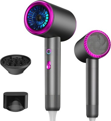 Haartrockner 2400W mit Diffusor & Konzentrator, 3 Stufen, Faltbar, Leicht, Für