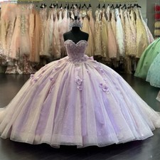 Sweet 15 Quinceanera Dresses Sweetheart Floral Lace Appliques Party Ball Gowns 