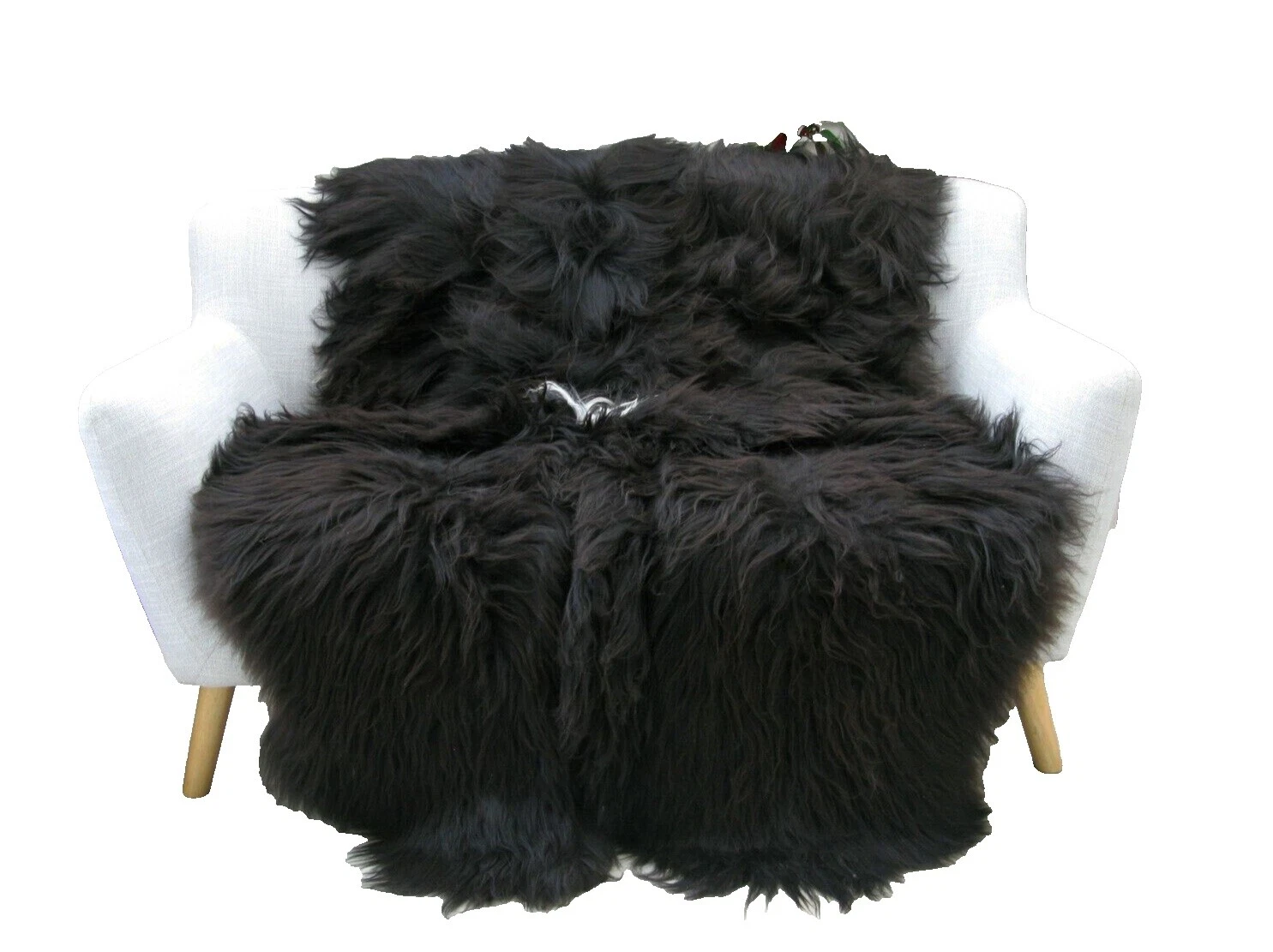 País de Piel de Oveja Cuero Negro, alfombras de piel de oveja y piel
